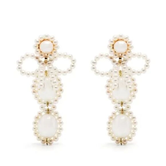 SHRIMPS Angela Bow-Detailing Drop Earrings - Picture 3 of 6